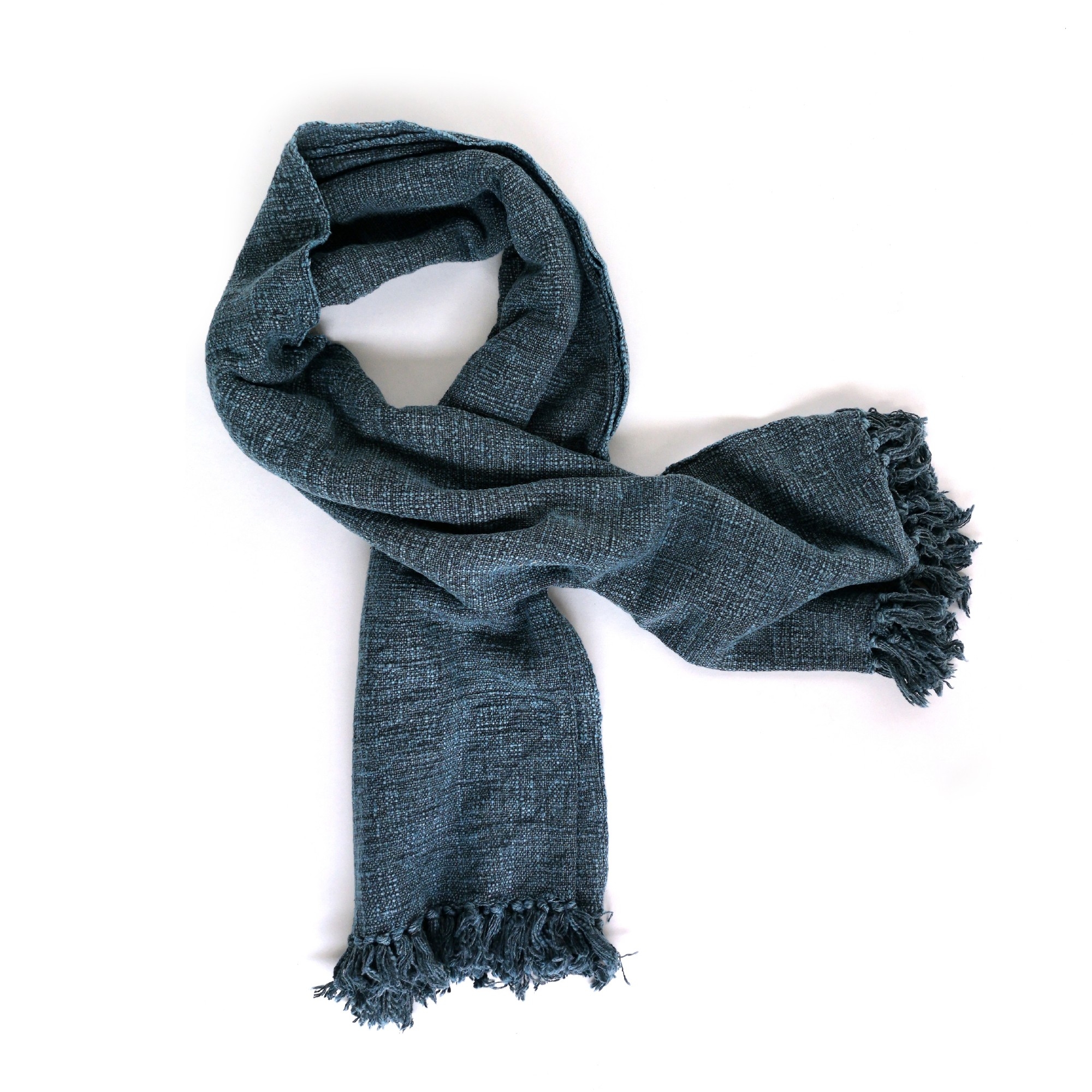 Throw 'Nilgiri', dunkel blau, T 128 cm, B 180 cm