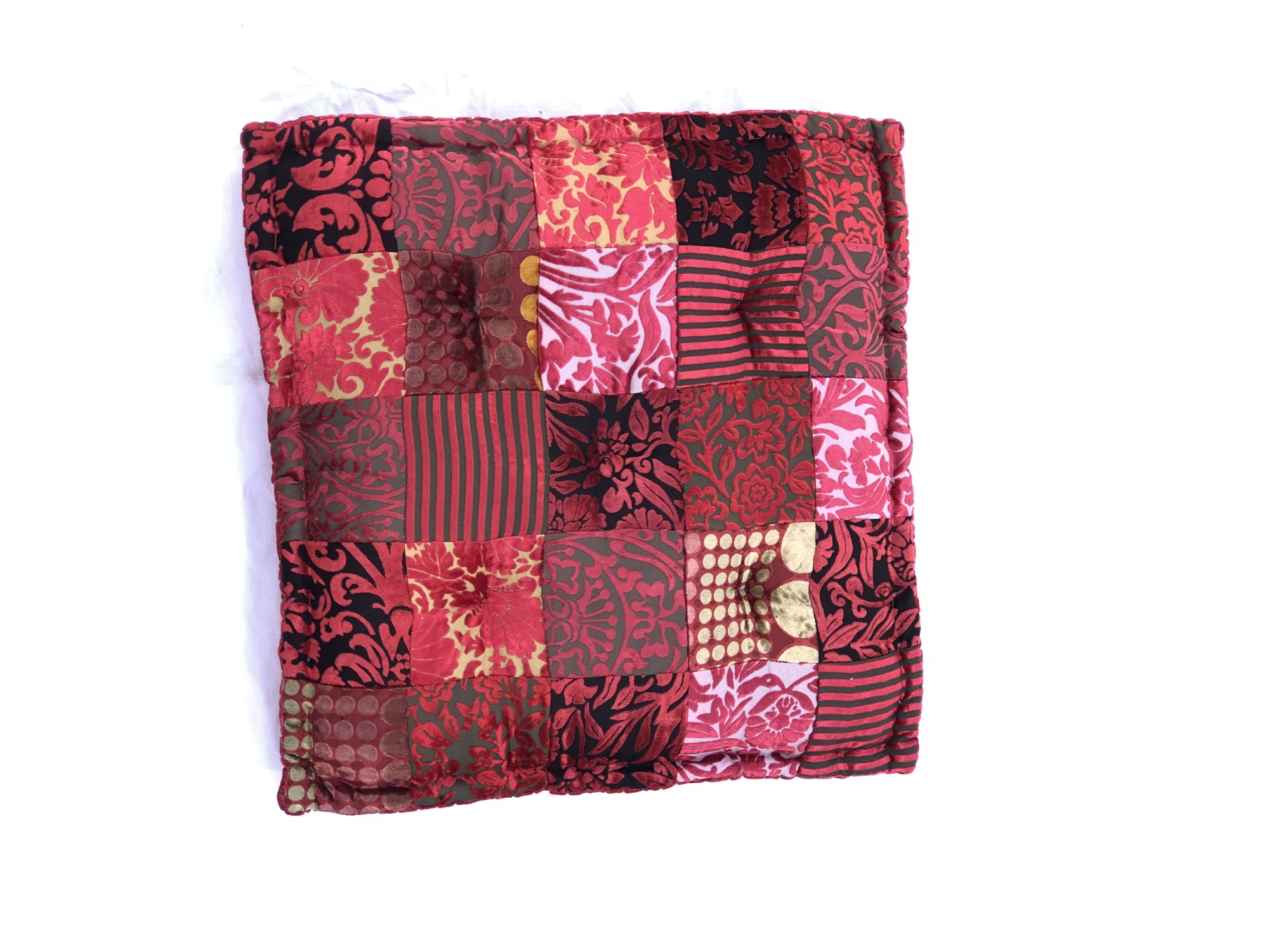 Sitzkissen Patchwork, rot, T 60 cm, B 60 cm, H 10 cm
