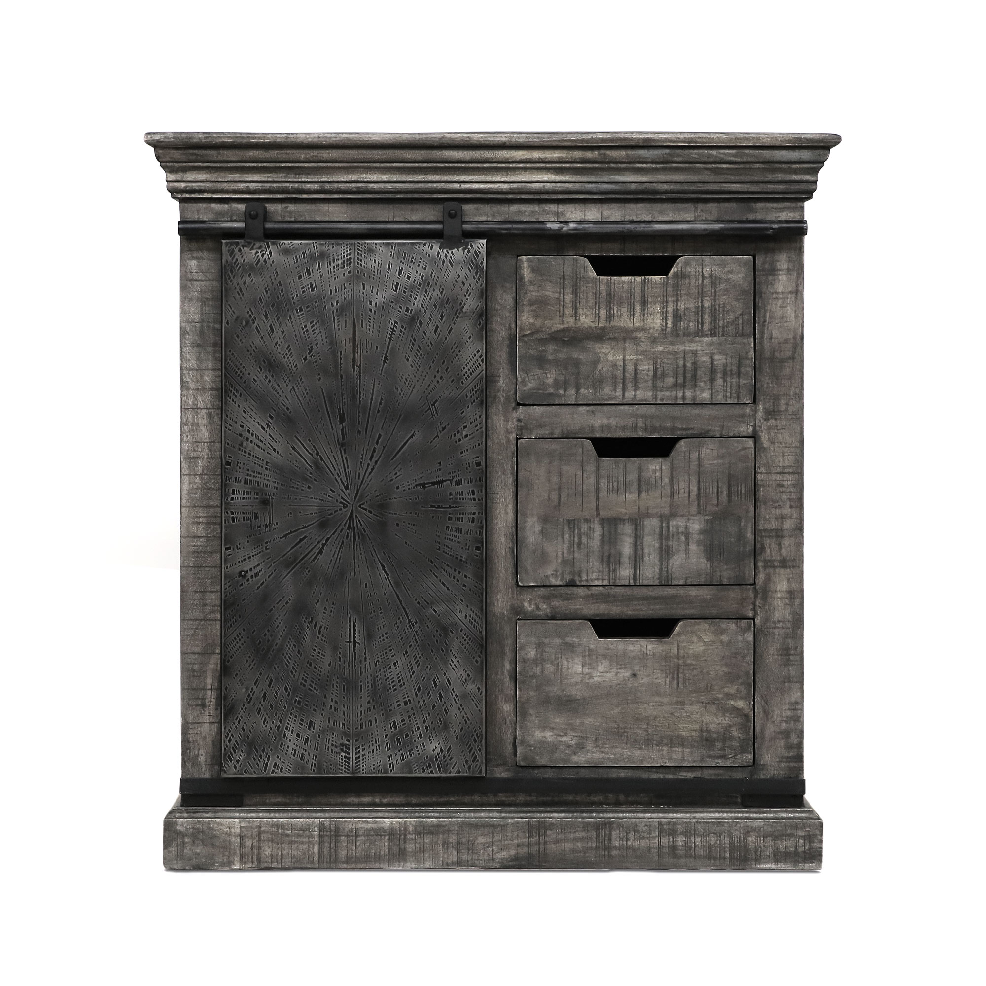 Sideboard 'Puri', anthrazit, H 90 cm, B 85 cm, L 40 cm