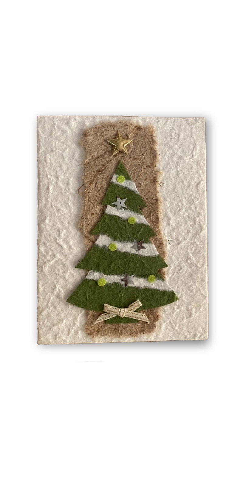 Grußkarte Weihnachtsbaum, grün, T 17 cm, B 12 cm, H  cm