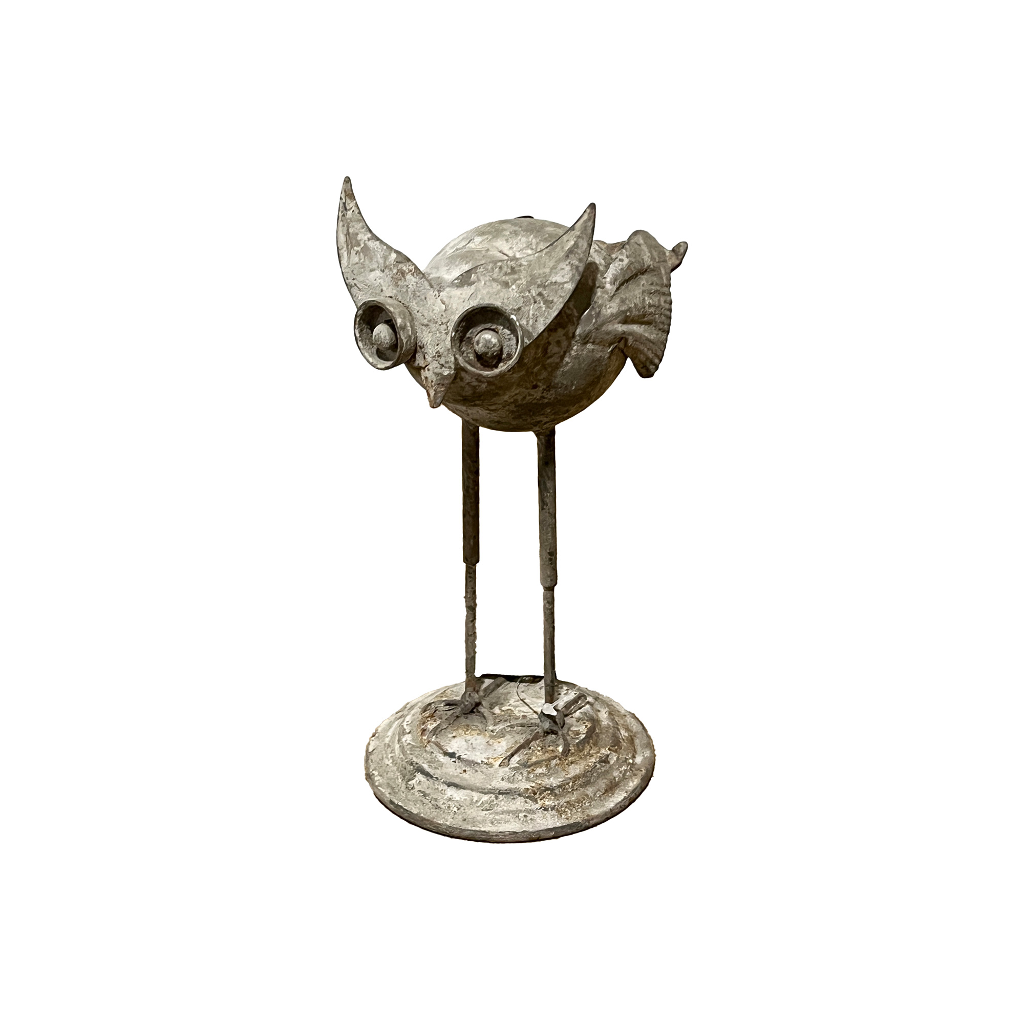 Figur 'Eule' aus Metall, H 22 cm, B 10 cm, L 15 cm