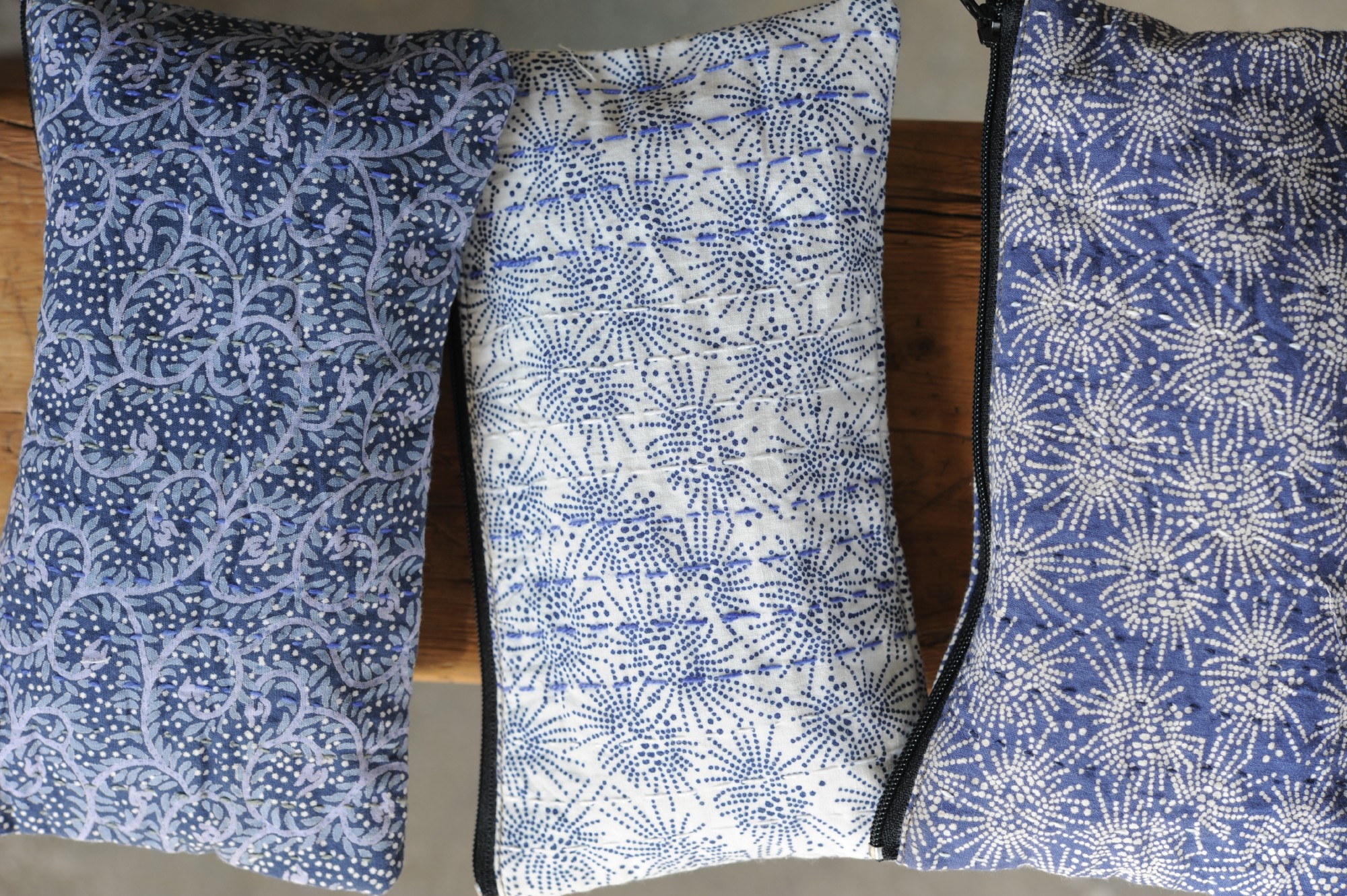 Mehrzwecketui 'Paisley', blau, B 21 cm, H 11 cm