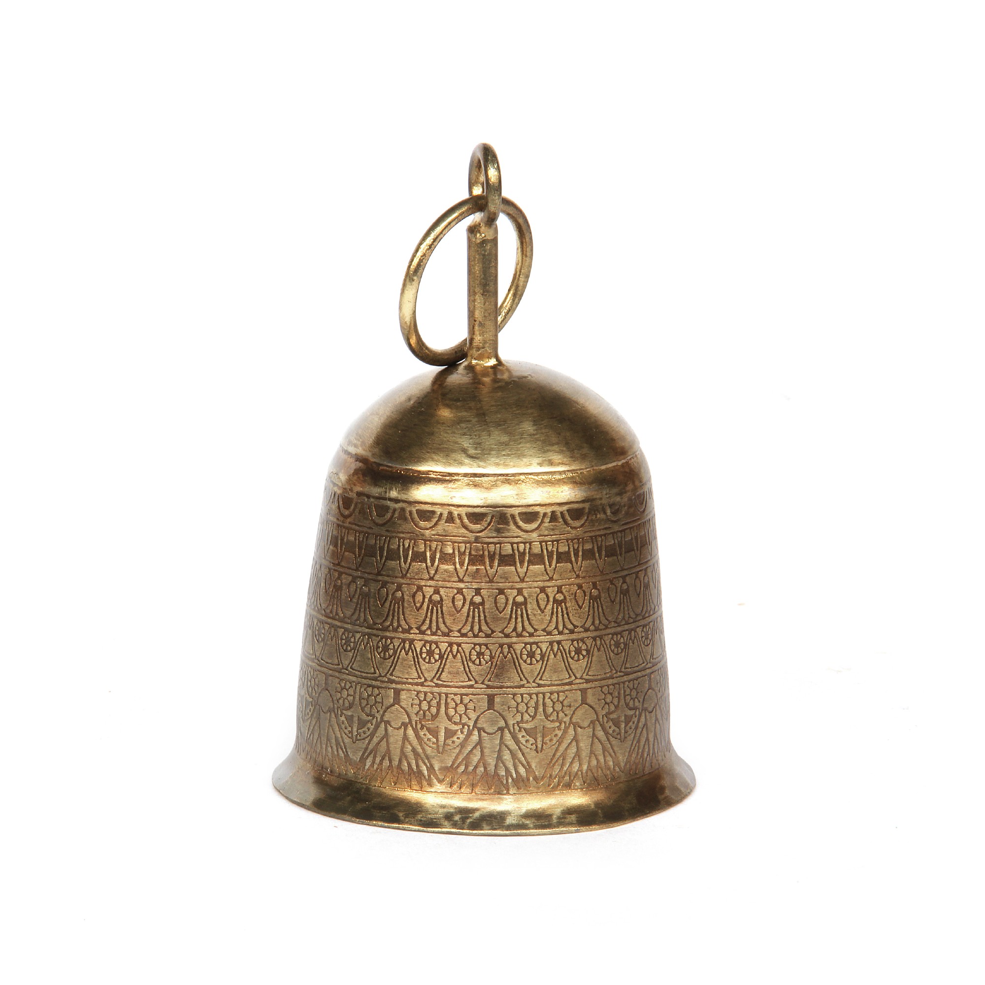 Tischglocke 'Camille', antik messing-finish, Ø 8 cm, H 12 cm