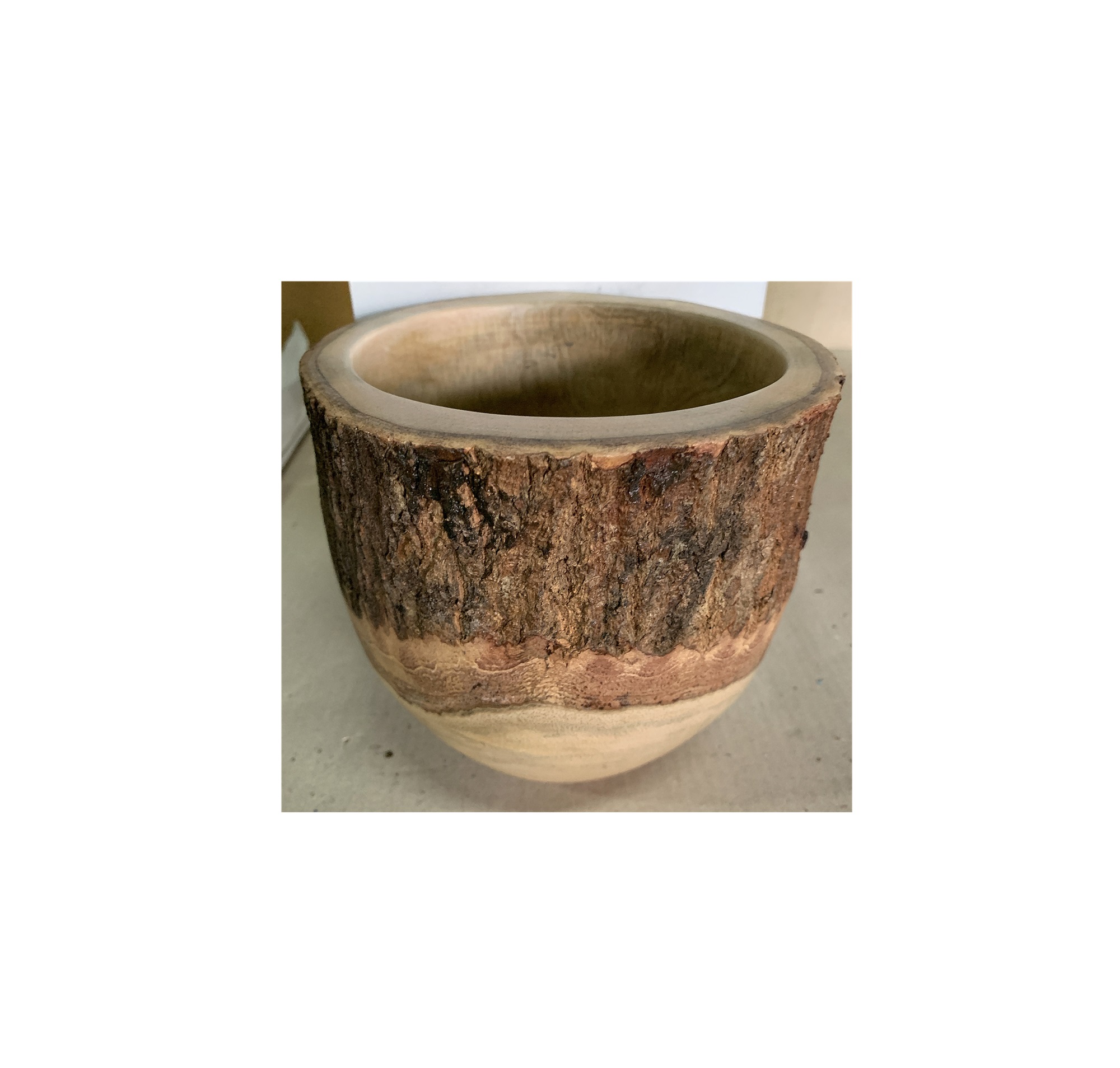 Baumrinden-Topf, natur, Ø 18-20 cm, H 18 cm