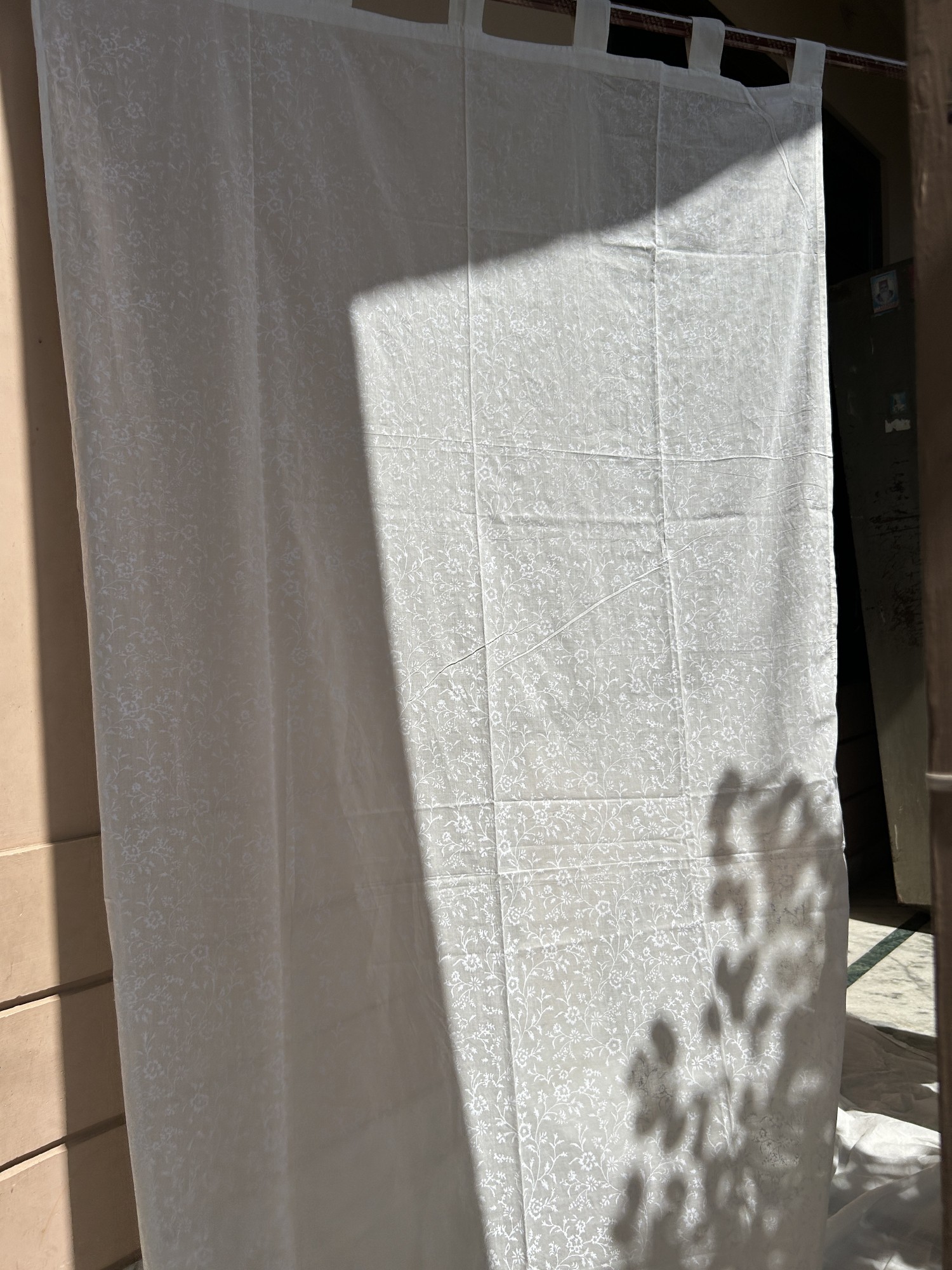 Vorhang aus Voile weiß, H 220 cm, B 110 cm