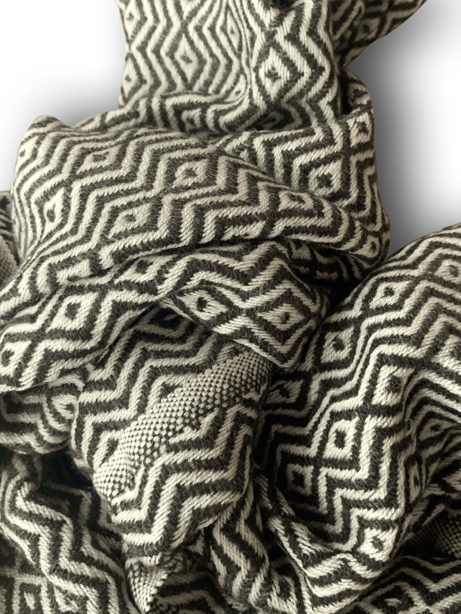 Wollstola 'Diamond Grey', B 70 cm, L 200 cm