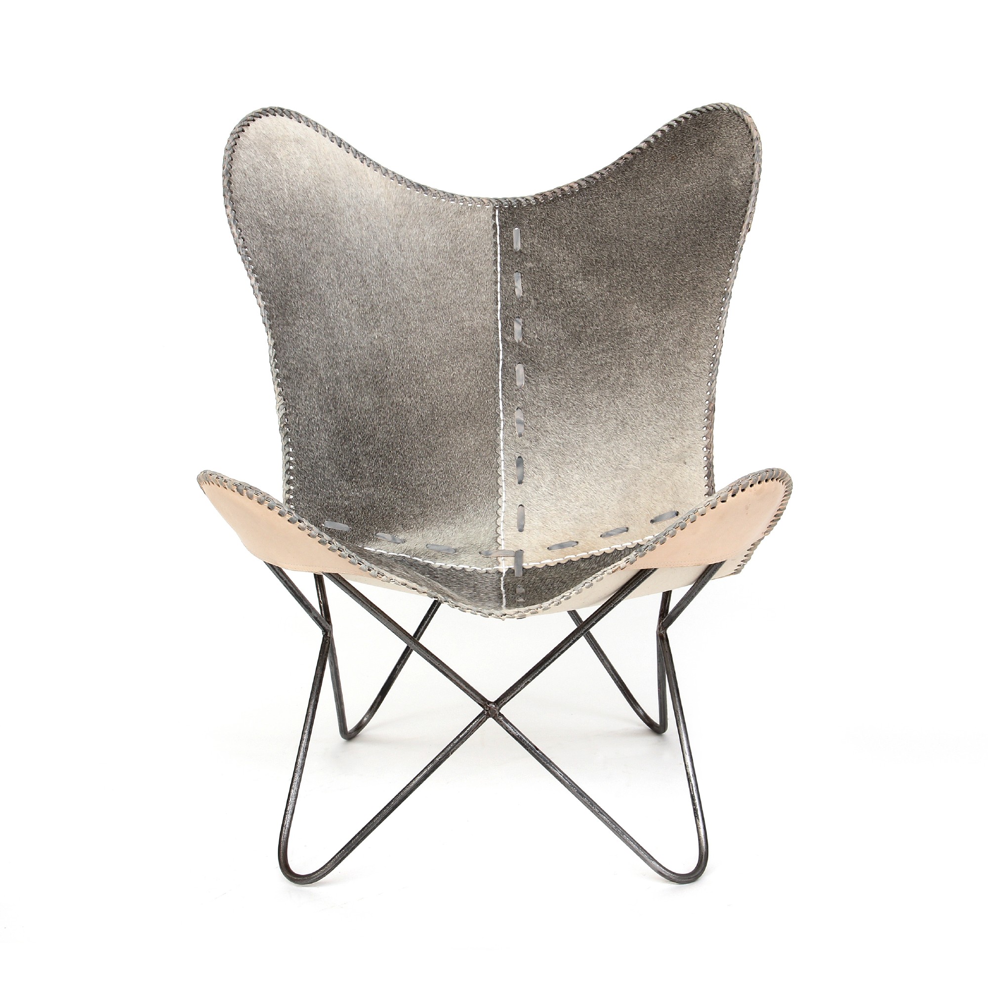 Lounger 'Gary', grau, vernickelt, T 70 cm, B 76 cm, H 92 cm