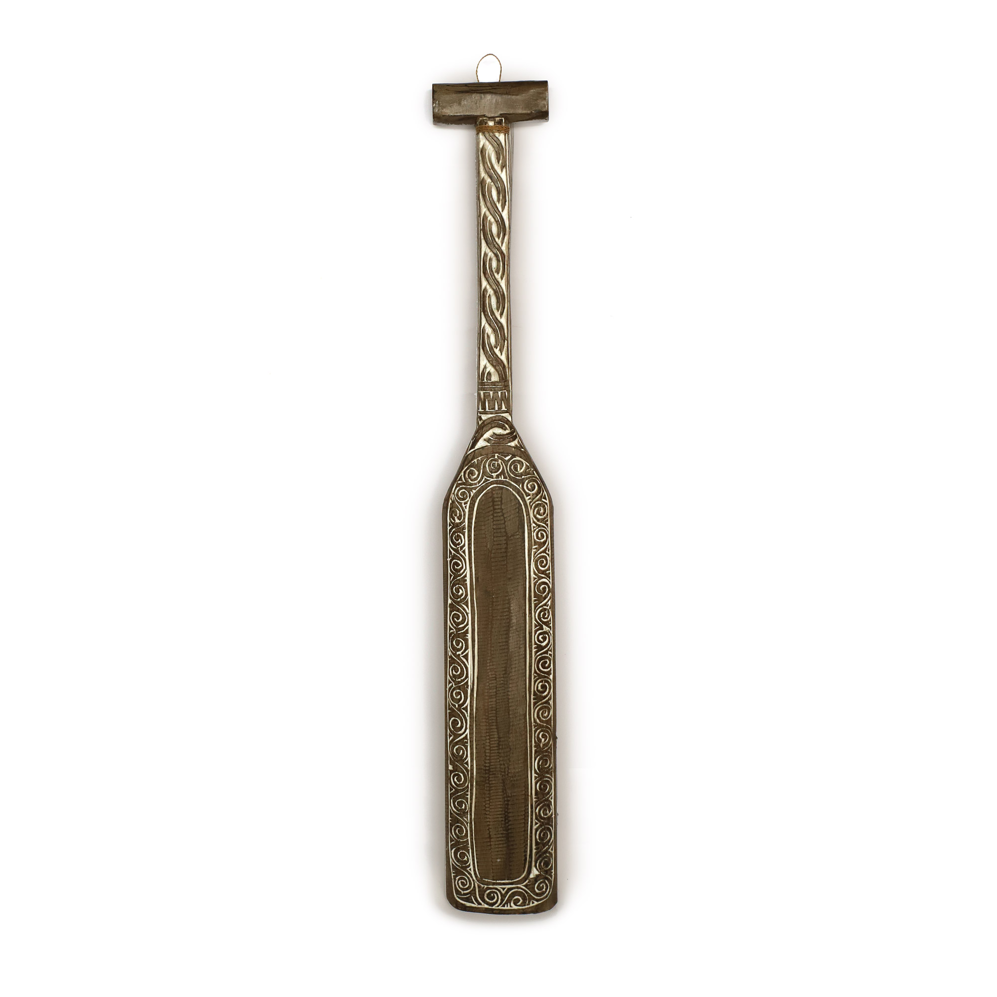 Paddel 'Toraja', braun, weiß, H 100 cm, B 14 cm, L 3 cm