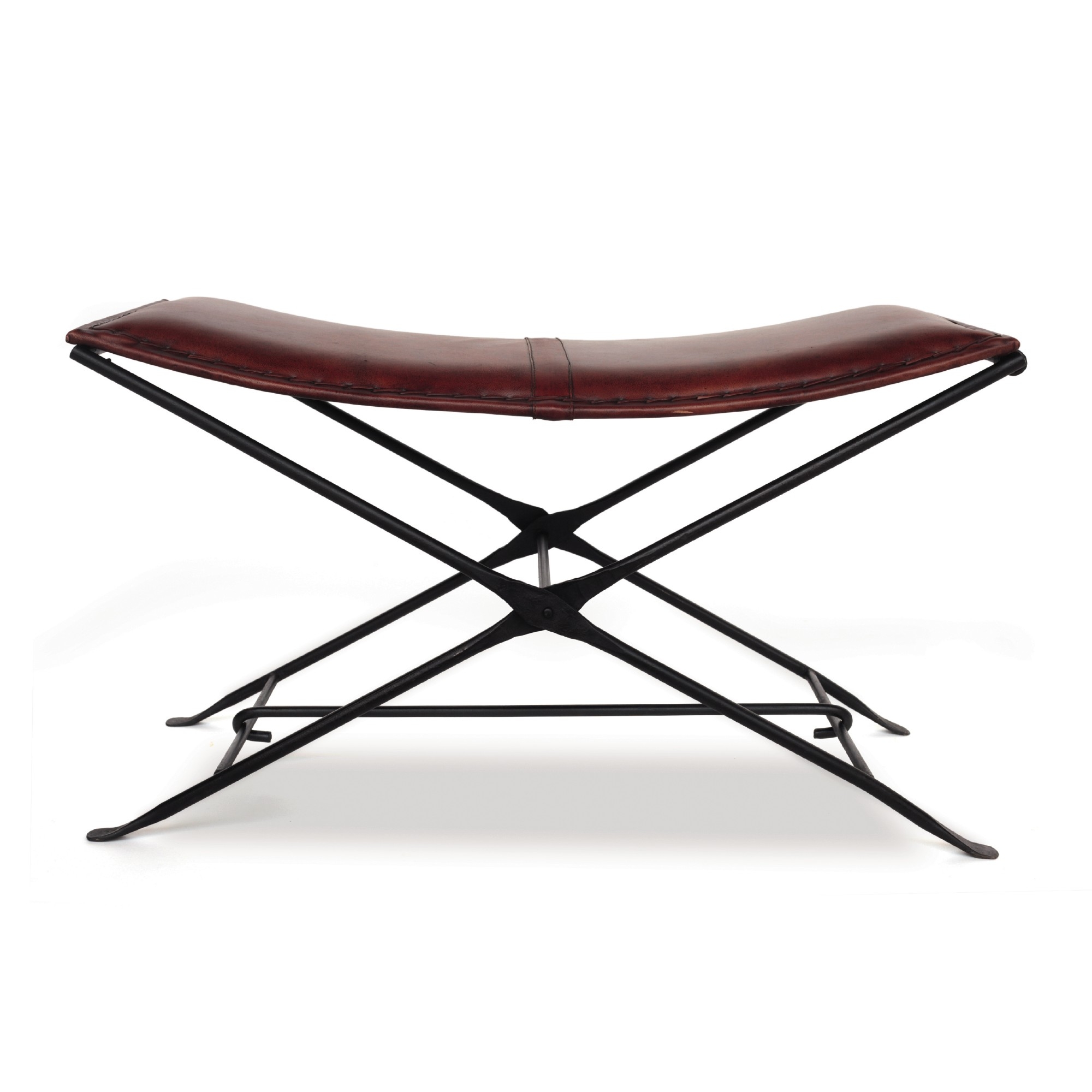 Scherenbank 'Catalana', braun, T 46 cm, B 94 cm, H 32 cm