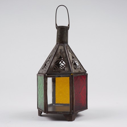 Laterne "Sarkara", aus Metall, multicolor, Ø 9 cm, H 18 cm