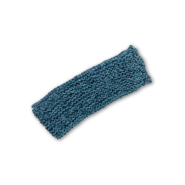 Stirnband aus Hanf und Baumwolle, blau, L 42 cm, H 9 cm