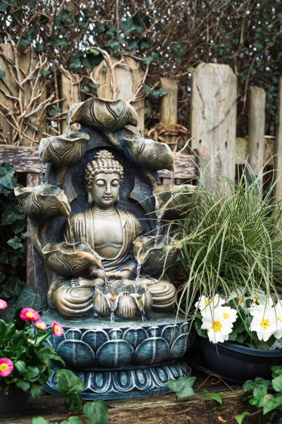 Indoor Wasserspiel 'Buddha', H 56 cm, B 32 cm, L 26 cm