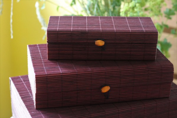 Bambus-Box S, braun, T 8,5 cm, B 19 cm, H 5 cm