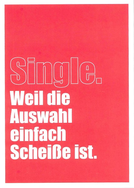 Postkarte 'Single.'