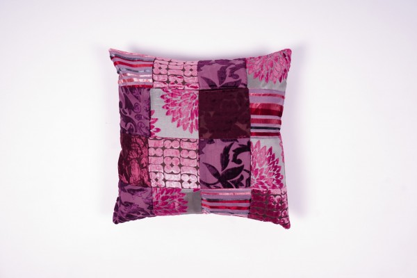 Kissenbezug 'Patch', violett, rosa, B 40 cm, L 40 cm