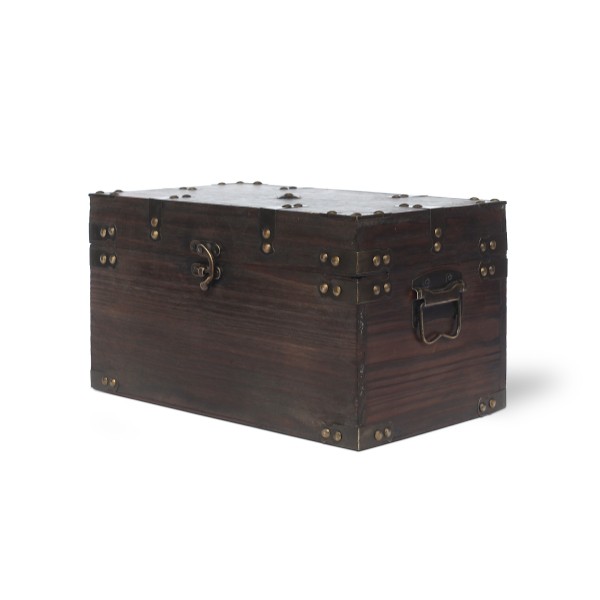 Kofferbox 'Sosi' L, braun, B 33 cm, L 19 cm, H 19 cm