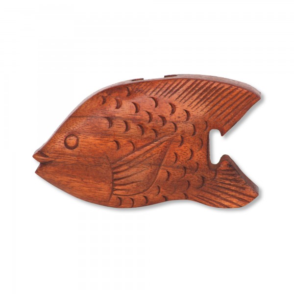Secret Box 'Fish', braun, T 7,5 cm, B 13,5 cm, H 6,5 cm