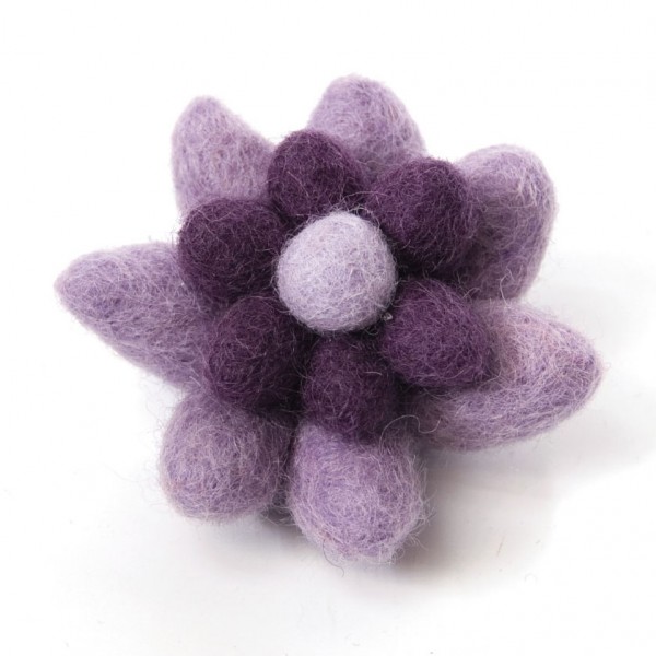 Haarband 'Blumenstern', lila, Ø 6 cm