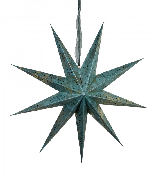 Papierlampe 'Dinesh', grün, Ø 65 cm, T 18 cm