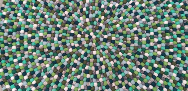 Filz-Teppich, grüntöne, Ø 120 cm, H cm