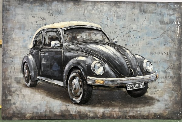 Wandbild 'Käfer schwarz', B 120 cm, H 80 cm