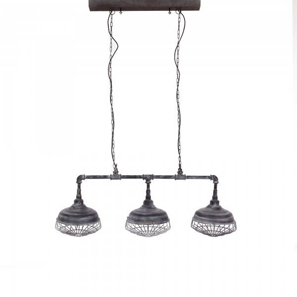3er Leuchte 'Sting', grau, schwarz, T 30 cm, B 125 cm, H 145 cm