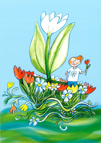 Postkarte 'Blumenmeer'