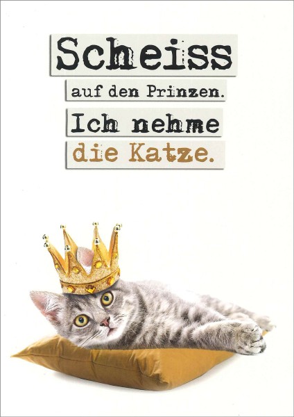 Postkarte 'Ich nehme die Katze'