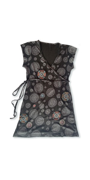 Kleid Mandala 'Heena', schwarz, Größen S/M und L/XL