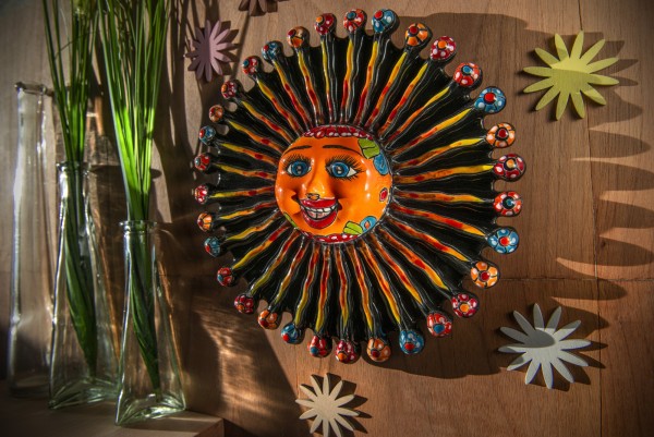 Keramik-Wandschmuck 'Sol', multicolor, Ø 25 cm, L 5 cm