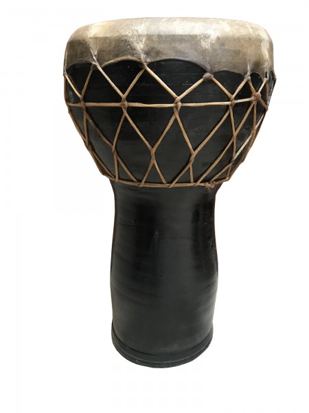 Ton-Trommel 'Agadir', schwarz, Ø 17 cm, H 30 cm