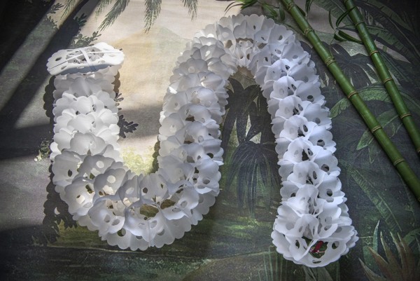 Papier-Girlande 'Schlange', weiß, Ø 23 cm, L 300 cm