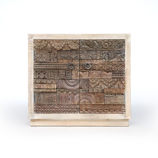 Sideboard 'Dandipur' 2-türig, Mangoholz, B 100 cm, H 90 cm, T 40 cm