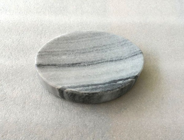 Seifenschale Marmor, grau, L12 cm, B 8,5 cm, H 2,5 cm