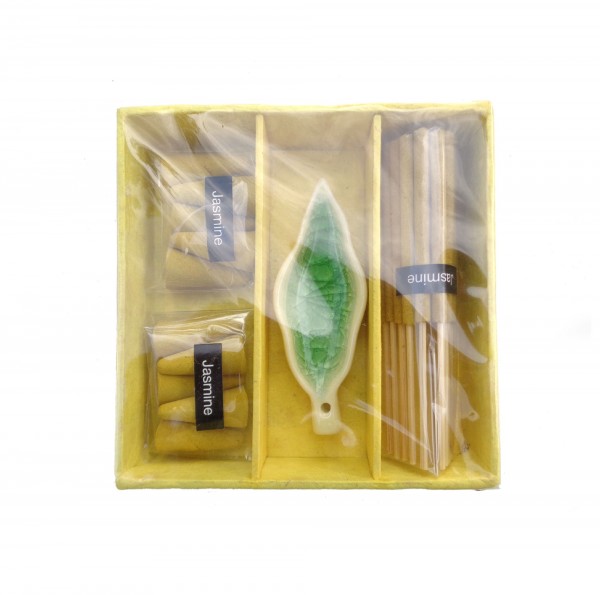 Räucher-Box, gelb, T 10 cm, B 10 cm, H 2,5 cm