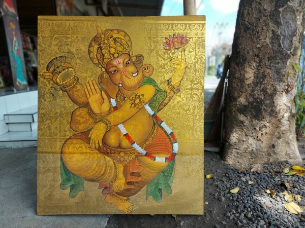 Gemälde 'Ganesha', auf Leinwand, multicolor, H 120 cm, B 100 cm, T 4 cm