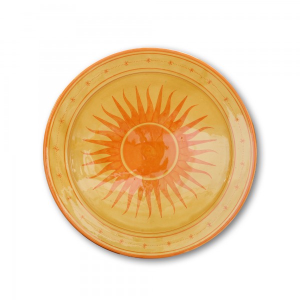 Zierteller 'Sonne', gelb, Ø 40 cm, H 6 cm