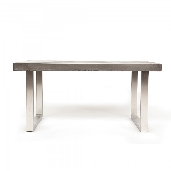 Tisch 'Union Square', edelstahl, beton-grau, T 100 cm, B 180 cm, H 76 cm