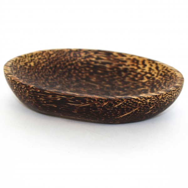 Schale aus Palmenholz, braun, L 13 cm, B 8 cm, H 2,5 cm