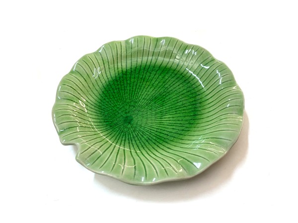 Teller 'Lotusblatt', grün, Ø 30 cm, H 4,5 cm
