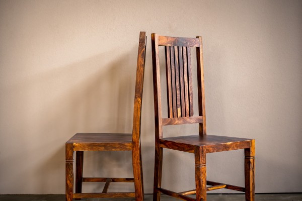 Stuhl aus Palisander, braun, B 43 cm, H 110 cm, T 45 cm