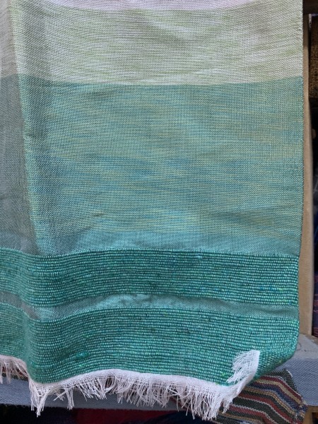 Decke aus Sabra, mint, T 300 cm, B 200 cm