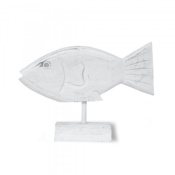 Aufsteller 'Fisch', weiß, B 30 cm, H 20 cm, T 8 cm