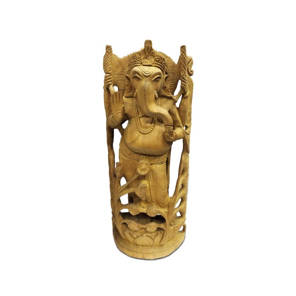 Figur 'Ganesha stehend' aus Holz, natur, H 20 cm, B 9 cm, L 3,5 cm