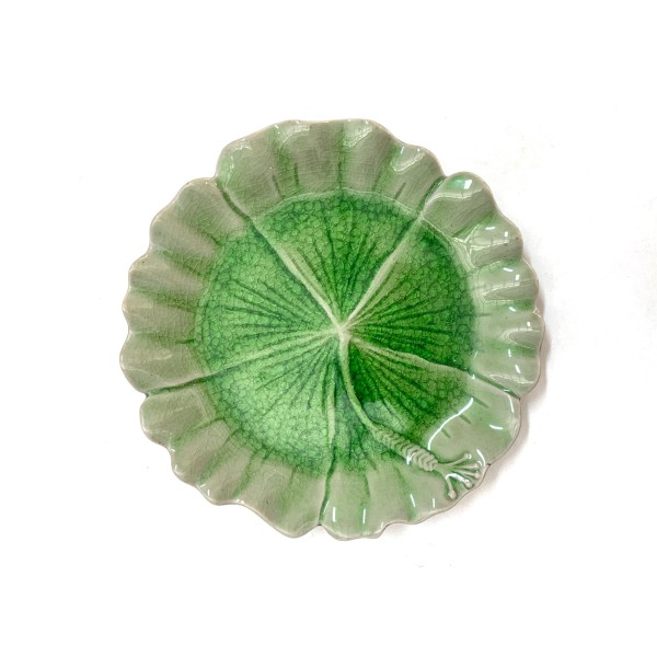 Teller 'Plumeria', grün, Ø 20 cm, H 2,5 cm