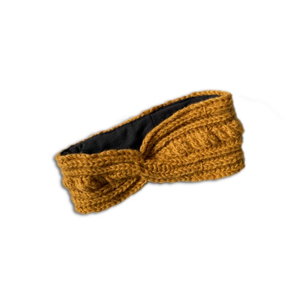 Stirnband aus Wolle, gelb, H 9 cm, B 27 cm