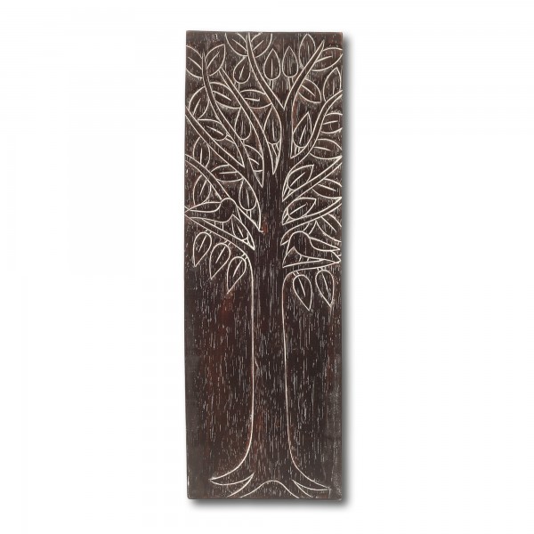 Baum des Lebens Panel, brown wash, T 17 cm, B 3 cm, H 50 cm