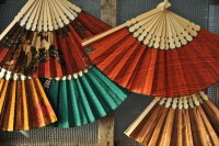 Traditioneller Fächer aus Bambus, B 36 cm, H 21 cm
