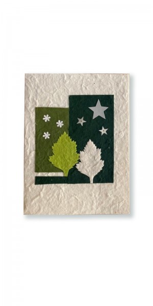 Grußkarte Weihnachten grün, grün, T 17 cm, B 12 cm
