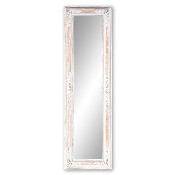 Spiegel mit Holzrahmen, whitewashed, H 200 cm, B 60 cm